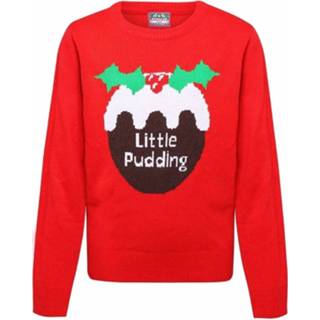👉 Rode kersttrui voor kinderen Little Pudding