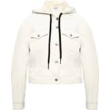 👉 Vrouwen wit Hooded denim jacket