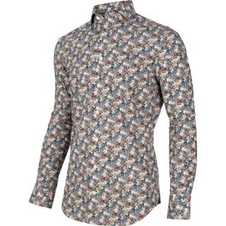 👉 Overhemd male beige Florando Print