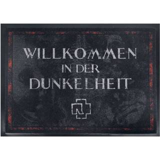 👉 Deurmat grijs rood unisex Rammstein - Willkommen In Der Dunkelheit donkergrijs 4031417707738