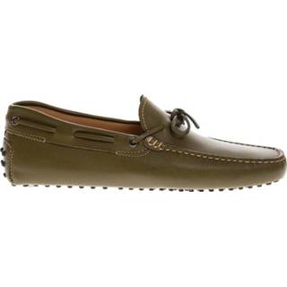 👉 Moccasins male groen Gomini Lacetto - with decorative laces