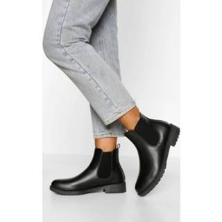 Pull On Pu Chelsea Boots, Black