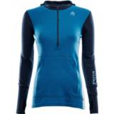 👉 Sweater XXL vrouwen blauw zwart Aclima - Women's Warmwool Hood Zip Merinotrui maat XXL, blauw/zwart 7034041083251