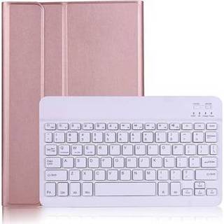 👉 Bluetooth toetsenbord rose goud Ultra-Slim Samsung Galaxy Tab A7 10.4 (2020) Hoesje - Gold 5712580077376