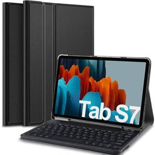 👉 Bluetooth toetsenbord zwart Samsung Galaxy Tab S7 Hoesje - 5712580010366