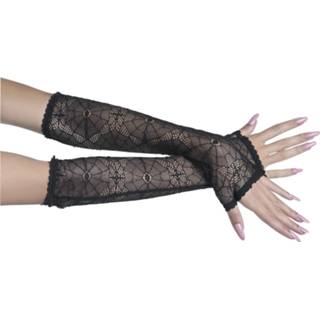 Handschoenen zwart vrouwen kraag Gothicana by EMP - Your Cuffs 4031417631125