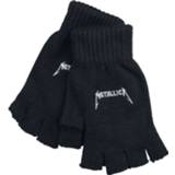 👉 Vingerloze handschoen zwart unisex Metallica - Logo handschoenen 5055339766207