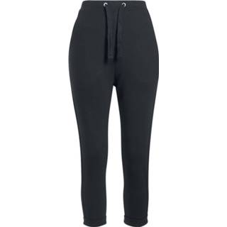 Trainingsbroek zwart vrouwen s Urban Classics - Ladies Open Edge Terry Turn Up Pants Trainingsbroeken 4053838266113