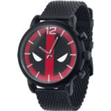 👉 Polshorloge zwart rood wit mannen Deadpool - Logo Polshorloges