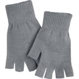 👉 Vingerloze handschoen zwart grijs unisex hals Black Premium by EMP - Hands Up handschoenen 4060587374600