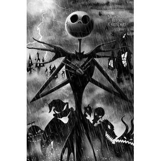 👉 Poster zwart wit unisex Hoofdmateriaa Papier The Nightmare Before Christmas - Storm 5050574344333