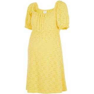 👉 Zwangerschapsjurk geel mengweefsel positiekleding vrouwen Mamalicious MLMOLLY Primrose Yellow 5714504360571