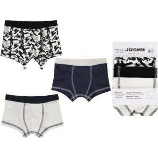 👉 Wit zwart jongens JACKY Boxer shorts 3-pack BOYS off / white 4001742833068