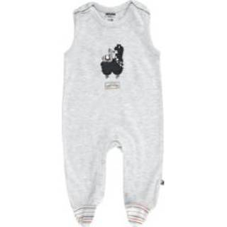 👉 Rompertje grijs katoen mix pasgeborene meisjes JACKY Lama romper pak Hola lichtgrijs-melange 4001742783721