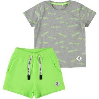 👉 Shirt grijs katoen mix babymode jongens Name it Set T-Shirt en Shorts Nmmzallom gemêleerd 5714507514919