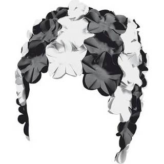 👉 Badmuts active vrouwen wit zwart rubber BECO dames bloemen badmuts, rubber, zwart/wit 4013368743003