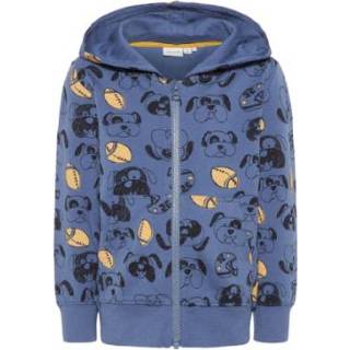 👉 Name it  Boys Zweetjasje Nmmdastin vintage indigo - Blauw - Gr.110 - Jongen