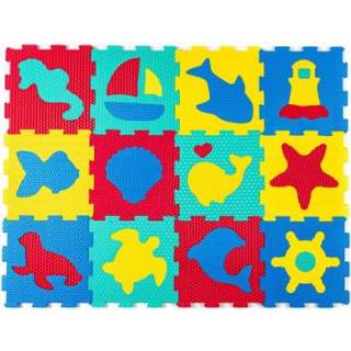 👉 Puzzelmat meisjes kleurrijk Hakuna Matte - zeewereld (120 x 90 cm) 616576089648