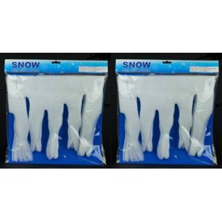 👉 Wit 2x stuks brandvertragende ijspegelranden 200 x 32 cm