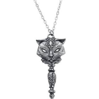 👉 Halsketting zilverkleurig vrouwen hoofdmateriaa tinlegering Alchemy Gothic - Sacred Cat Vanity