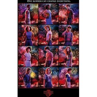 👉 Poster unisex Hoofdmateriaa Papier meerkleurig Stranger Things - Season 3 Character Montage 5050574345361