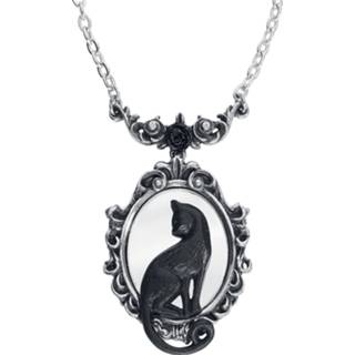 👉 Halsketting zilverkleurig vrouwen hoofdmateriaa tinlegering Alchemy Gothic - Feline Felicity