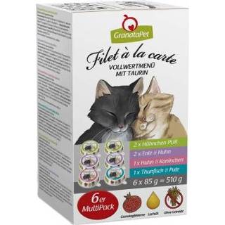 👉 Kattenvoer 6 x 85 g GranataPet Filet A la Carte - Gemengd pakket (4 smaken) 4260165192477