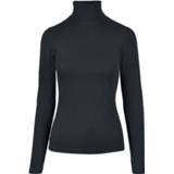 👉 Longsleeve zwart vrouwen s Urban Classics - Ladies Basic Turtleneck Sweatshirts 4053838667422