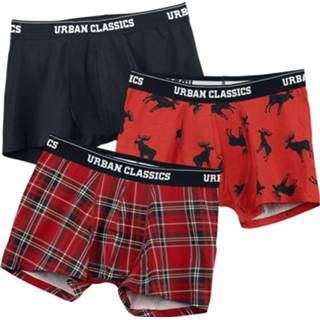 👉 Zwart rood mannen m Urban Classics - Boxer Shorts 3-Pack Boxerset 4053838681190