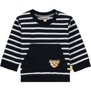 👉 Sweatshirt zwart babymode jongens blauw Steiff Sweatshirt, black iris 4059991144084