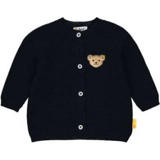 👉 Vest zwart babymode meisjes blauw Steiff Girls Vest, black iris 4059991166277