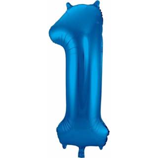 👉 Blauw Cijfer ballon 1 jaar