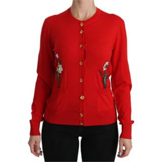 👉 Sweater vrouwen rood Cardigan 8051124814297