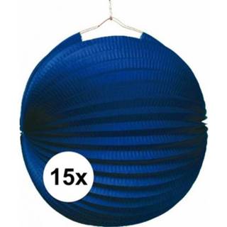 👉 Lampion blauwe 15x lampionnen 22 cm