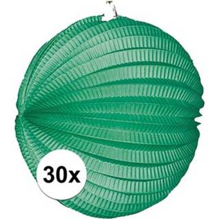 👉 Lampion groene 30x feest lampionnen 22 cm