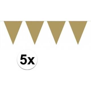 👉 3x Mini vlaggetjeslijn / gekleurde slingers 300 cm