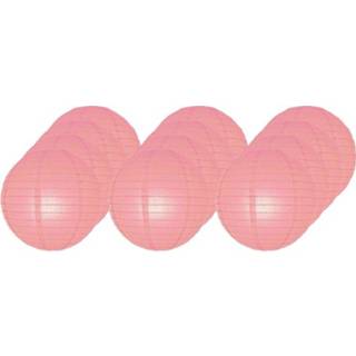 👉 Lampion magenta roze 12x Fuchsia bol lampionnen 25 cm