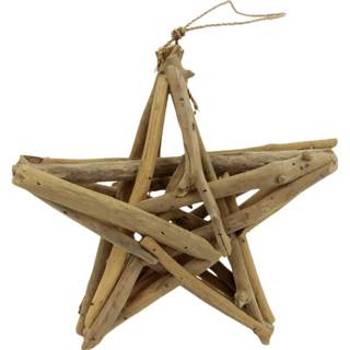 👉 Kerst ster hout Kerstster van Drijfhout (20 x 20 cm) 8717506133911