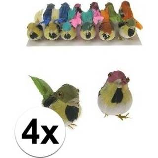 👉 Decoratie vogels 4 stuks