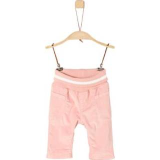 👉 S.Oliver  Girl s Corduroy pantalon roze met witte tailleband - Roze/lichtroze - Gr.68 - Meisjes