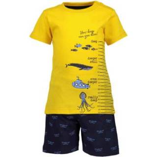 👉 Shirt babymode jongens geel meisjes BLUE SEVEN Girls Set van 2 T-shirt + Shorts dooier 4055852920798