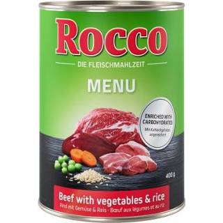 👉 Hondenvoer 6 x 400 g Rocco Menue - Rund, Groente & Rijst 4260077045120