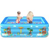 👉 Kinderen 120/130/150cm Amusement Park Pattern Children Inflatable Swimming Pool 2/3 Layer Bathtub Kids Summer Water Fun Play Toy