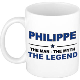 👉 Beker mannen Patrick The man, myth legend cadeau koffie mok / thee 300 ml