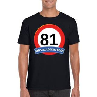 👉 Verkeers bord mannen s zwart Verkeersbord 51 jaar t-shirt heren