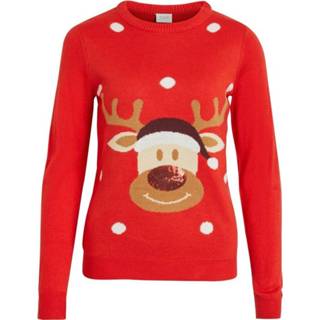 👉 Gebreide trui l s vrouwen rood Kerst