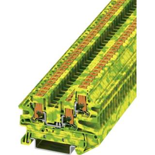👉 Groen geel Phoenix Contact PTV 2,5-TWIN-PE 1078991 Serieklem 0.14 mm² 2.50 Groen, 50 stuk(s) 4055626797717