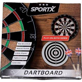 👉 Dartbord SportX - met 6 Pijlen 8712051085340