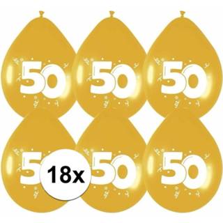 👉 Leeftijd ballon gouden 18x ballonnen 50 jaar