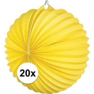 👉 Lampion gele 20x lampionnen 22 cm